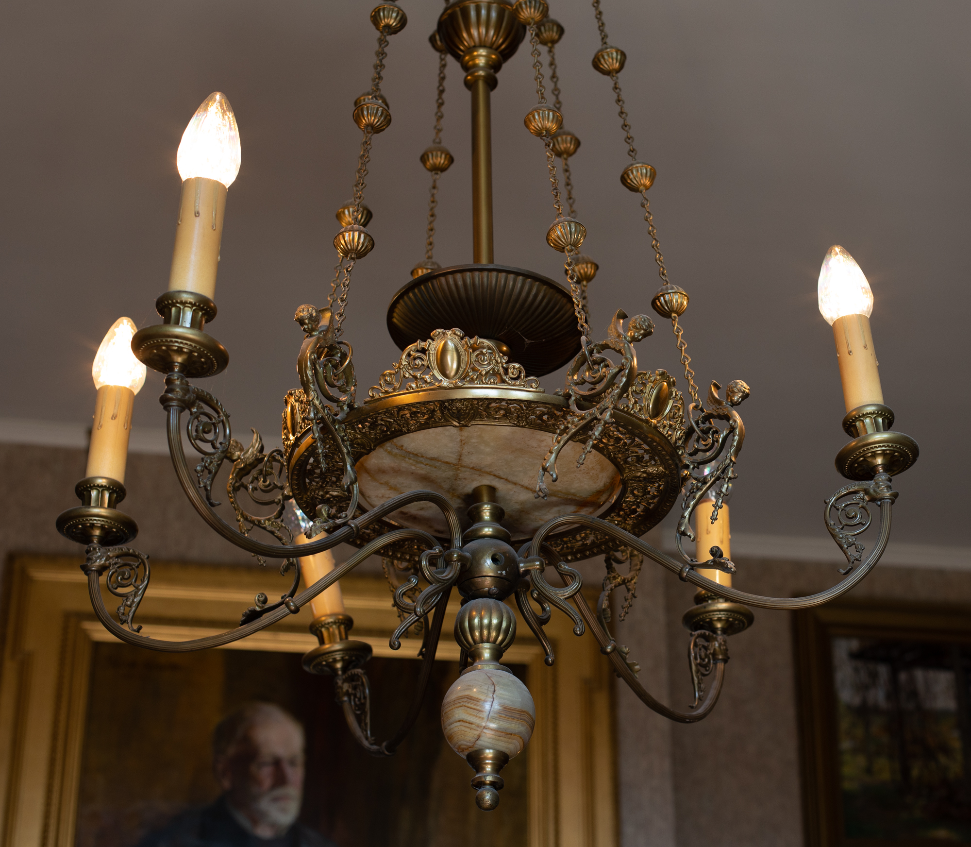 Library chandelier