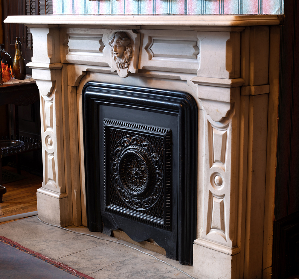 Parlor fireplace