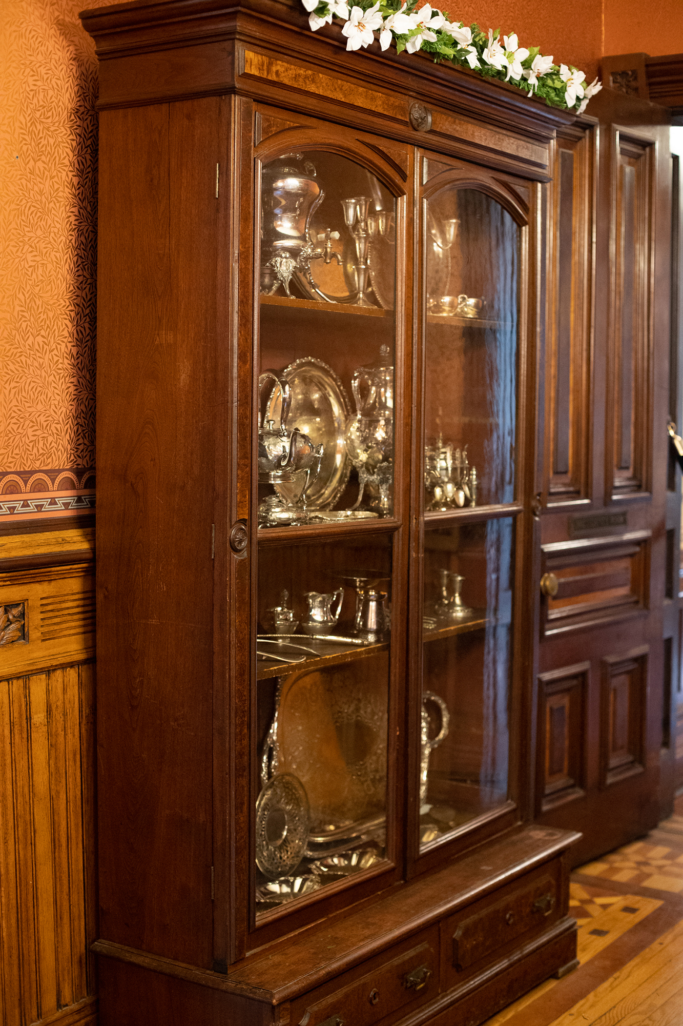 China Cabinet with silver