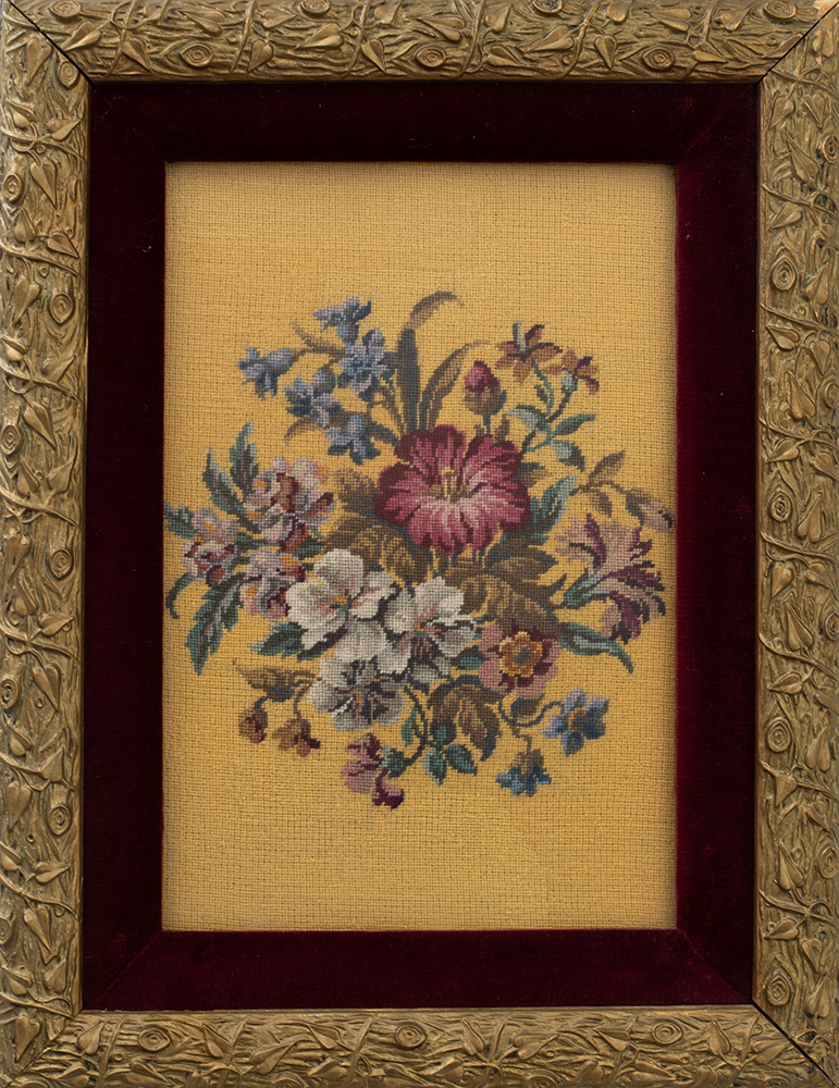 Needlepoint flowers helen bedroom